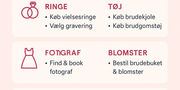 Planlæg drømmebrylluppet – uden at glemme noget